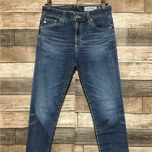 Ag The Farrah High Rise Skinny Ankle Jeans Women’s 27R Blue Ankle Slit - Picture 5 of 10